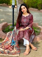 Premium Cotton Three-Piece – Elegant Print & Embroidery Design - Image 8
