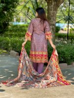 Premium Cotton Three-Piece – Elegant Print & Embroidery Design - Image 5